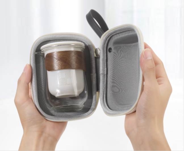 Wood Handle Teapot set with Portable Bag